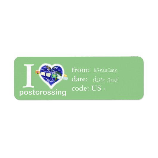 Etiket voor de naam na het passeren (Voorkant)