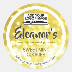 Etiket voor de verpakking van Golden Glitter-Logo