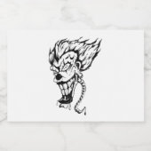 Etiket voor Evil clown Custom Food Container (Enkel label)