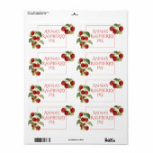 Etiket voor flesachtige frambose (Full Sheet)