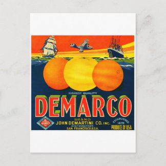 Etiket voor fruit briefkaart