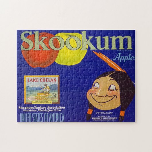 etiket voor fruitkratten 7 Jigzaag Puzzle Legpuzzel (Horizontaal)