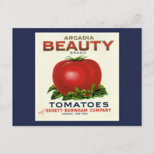  etiket voor fruitkratten, Arcadia Beauty Tomaten Briefkaart