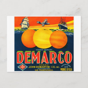 Etiket voor fruitkratten briefkaart