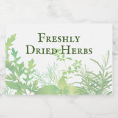 Etiket voor gedroogde kruiden (Enkel label)