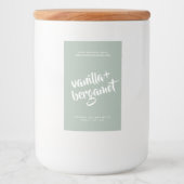 Etiket voor gematigde sojafsmelten (Voorkant)