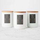 Etiket voor Goud en Rand Witchy Tarot Candle (Flessen)