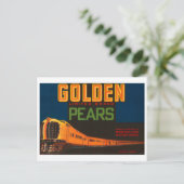 Etiket voor goudperen  fruitkratten briefkaart (Staand voorkant)