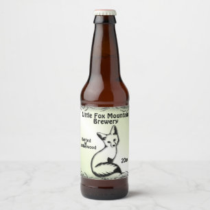 Etiket voor groene fox-bier
