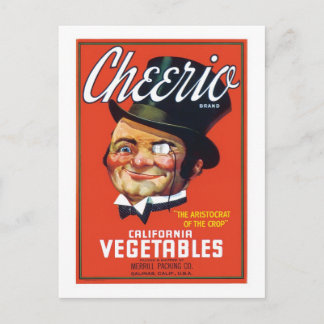 Etiket voor  groenten en fruit briefkaart