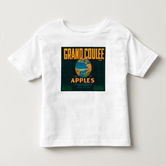 Etiket voor grote coupes - Coulee, WA Kinder Shirts (Voorkant)