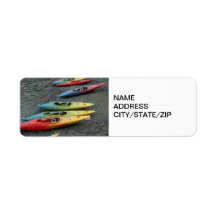ETIKET VOOR HET ADRES VAN KAYAKER