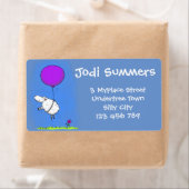 Etiket voor het cartoon van witte schapen (Insitu)