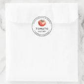 Etiket voor het inblikken van tomatenchutney (Tas)