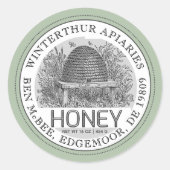 Etiket voor honing van ivoor ( schuine streep) (Voorkant)