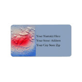 Etiket voor ingegraveerde kerstman in Sleigh adre (Voorkant)