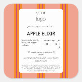 Etiket voor ingrediënten van het product (Voorkant)