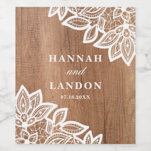 Etiket voor  kant en roesthout (Enkel label)