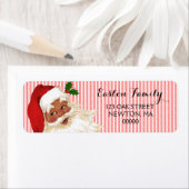 etiket voor kerstmis Rood wit streep (Insitu)
