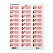 etiket voor kerstmis Rood wit streep (Full Sheet)