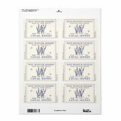 Etiket voor lavendel en bijen gebroken rand (Full Sheet)