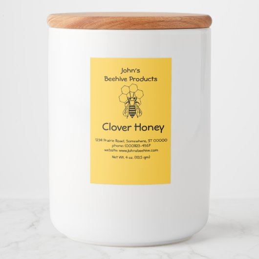 Etiket voor levensmiddelen - Honey Business (Voorkant)