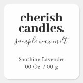 Etiket voor monstersmelting met één was (Voorkant)