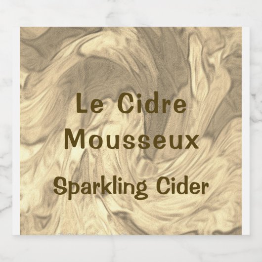 Etiket voor mousserende cider (Enkel label)