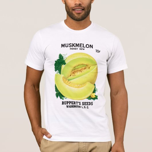 Etiket voor muskietenmeloenen (honingdauw) t-shirt (Voorkant)