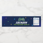 Etiket voor Neon Video Game Arcade Party Water Fle (Enkel label)