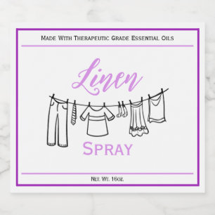 Etiket voor op maat gemaakte linnen spuit (8,25 x 