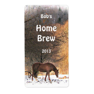 Etiket voor paarden in de winter