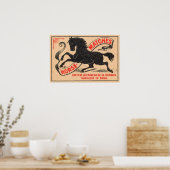 Etiket voor  paarden poster (Keuken)