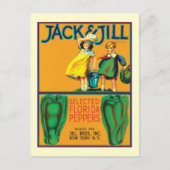 Etiket voor paprika's briefkaart (Voorkant)