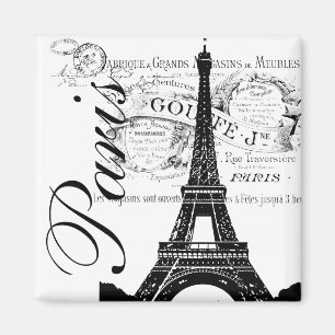 Etiket  voor Parijs en Eiffel Tower Magneet