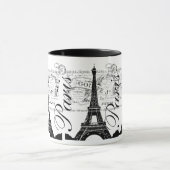 Etiket  voor Parijs en Eiffel Tower Mok (Midden)