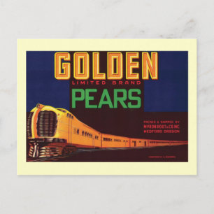 Etiket voor peren briefkaart