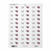 Etiket voor persoonlijk terugzendadres van soldaat (Full Sheet)