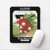 Etiket voor Radish Seed Packet Muismat (Met muis)