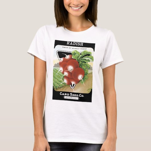 Etiket voor Radish Seed Packet T-shirt (Voorkant)