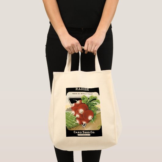 Etiket voor Radish Seed Packet Tote Bag (Voorkant (product))