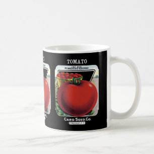 Etiket voor tomatenverpakking koffiemok