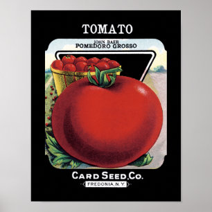 Etiket voor tomatenverpakking poster