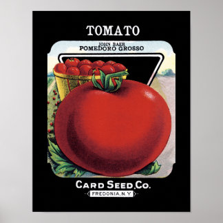 Etiket voor tomatenverpakking poster