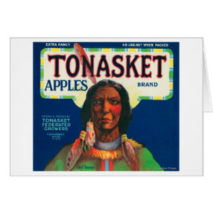 Etiket voor tong-appel - Tonasket, WA