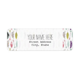 Etiket voor veren en pijlen