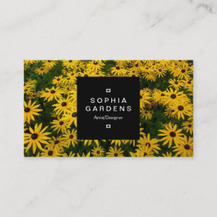 Etiket voor vierkant gebruik 01a - Rudbeckia Hirta Visitekaartje
