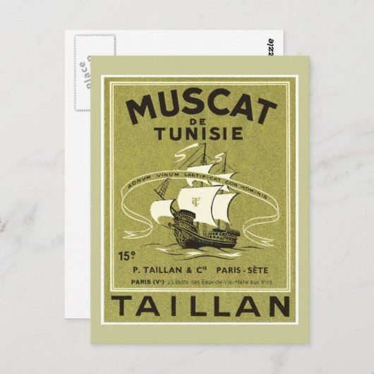 etiket voor vloeibare wijn briefkaart (Voorkant / Achterkant)