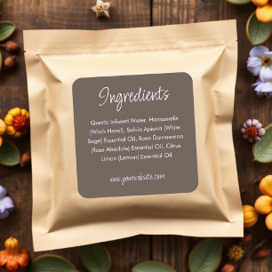 Etiket voor voedingsmiddel Bruin