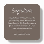 Etiket voor voedingsmiddel | Bruin